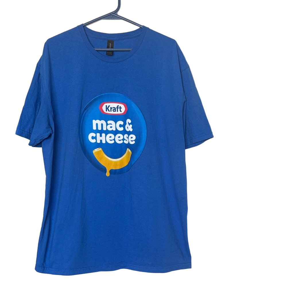 Kraft Mac & Cheese Blue Graphic T-Shirt | Gildan Softstyle | XL | NWOT